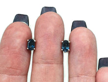 Load image into Gallery viewer, London Blue Topaz Studs, 1.4 carats, Sterling Silver - GemzAustralia 