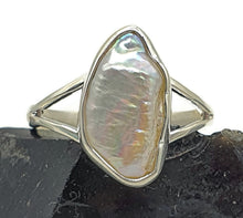 Load image into Gallery viewer, Biwa Pearl Ring, Size 8, Sterling Silver, Bridal Jewellery - GemzAustralia 