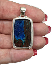 Load image into Gallery viewer, Shattuckite Pendant, Vivid Blue &amp; Brown Colours, Sterling Silver - GemzAustralia 