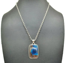 Load image into Gallery viewer, Shattuckite Pendant, Vivid Blue &amp; Brown Colours, Sterling Silver - GemzAustralia 