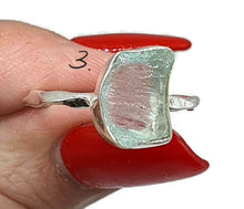 Load image into Gallery viewer, Raw Aquamarine Ring, size 6, 8 or 9, Sterling Silver, Rough Aquamarine - GemzAustralia 