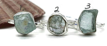 Load image into Gallery viewer, Raw Aquamarine Ring, size 6, 8 or 9, Sterling Silver, Rough Aquamarine - GemzAustralia 