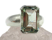 Load image into Gallery viewer, Prasiolite Ring, Emerald Faceted, 4 sizes, Green Amethyst - GemzAustralia 