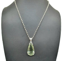 Load image into Gallery viewer, Prasiolite Pendant, Green Amethyst Gemstone, 28 carats, Sterling Silver - GemzAustralia 