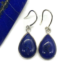 Load image into Gallery viewer, Lapis Lazuli Earrings, Sterling Silver, Pear Shaped, Protection Stone - GemzAustralia 