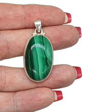 Load image into Gallery viewer, Malachite Pendant, Sterling Silver, Scorpio Gemstone, Deep Green Gem - GemzAustralia 