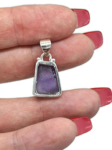 Raw Amethyst Pendant, Sterling Silver, February Birthstone - GemzAustralia 