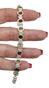 Citrine & Garnet Bracelet,  925 Sterling Silver, November and January Birthstones - GemzAustralia 