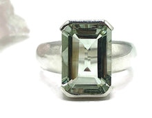 Load image into Gallery viewer, Prasiolite Ring, Emerald Faceted, 4 sizes, Green Amethyst - GemzAustralia 