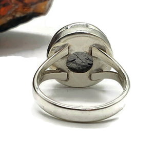 Tourmalinated Quartz Ring, size 7, Sterling Silver, Black Tourmaline Quartz - GemzAustralia 