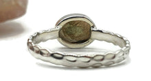 Load image into Gallery viewer, Faceted Labradorite Ring, Size 8.75, Sterling Silver, side set Oval Design - GemzAustralia 