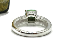 Load image into Gallery viewer, Green Mojave Turquoise &amp; Zircon Ring, Size 8, Sterling Silver - GemzAustralia 