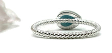 Load image into Gallery viewer, Larimar Stacking Ring, Size 5.75, Sterling Silver, Side Set Pear Shape - GemzAustralia 