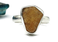 Load image into Gallery viewer, Orange Tourmaline Ring, Size 7, Sterling Silver, Rough Tourmaline - GemzAustralia 