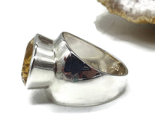 Load image into Gallery viewer, Citrine Ring, Size 6.75, Sterling Silver, Oval Faceted, Natural - GemzAustralia 