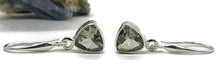 Load image into Gallery viewer, Green Amethyst Earrings, Trillion Facet, Prasiolite Gemstone, Sterling Silver - GemzAustralia 