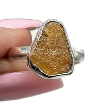 Load image into Gallery viewer, Orange Tourmaline Ring, Size 7, Sterling Silver, Rough Tourmaline - GemzAustralia 