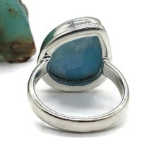 Load image into Gallery viewer, Larimar Ring, Size 8, Stone of Atlantis, Dolphin Stone, Natural Shaped - GemzAustralia 