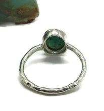 Load image into Gallery viewer, Emerald Ring, size 4.75, Sterling Silver, May Birthstone, Oval Faceted - GemzAustralia 