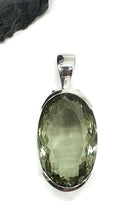 Load image into Gallery viewer, Green AMETHYST / Prasiolite Pendant, 35 carats, Oval Shaped, Sterling Silver - GemzAustralia 