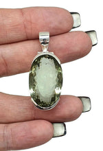 Load image into Gallery viewer, Green AMETHYST / Prasiolite Pendant, 35 carats, Oval Shaped, Sterling Silver - GemzAustralia 