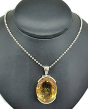 Load image into Gallery viewer, AAA Citrine Pendant, Sterling Silver, 46 carats, Oval Faceted, November Birthstone - GemzAustralia 