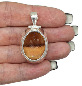 AAA Citrine Pendant, Sterling Silver, 46 carats, Oval Faceted, November Birthstone - GemzAustralia 