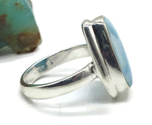 Load image into Gallery viewer, Larimar Ring, Size 8, Stone of Atlantis, Dolphin Stone, Natural Shaped - GemzAustralia 