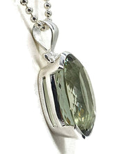 Load image into Gallery viewer, Green AMETHYST / Prasiolite Pendant, 35 carats, Oval Shaped, Sterling Silver - GemzAustralia 