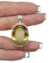 Load image into Gallery viewer, AAA Citrine Pendant, Sterling Silver, 46 carats, Oval Faceted, November Birthstone - GemzAustralia 