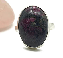 Load image into Gallery viewer, Eudialyte Ring, size 6.5, Sterling Silver, Oval Shaped, The Stone of the Heartland - GemzAustralia 