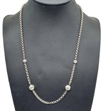 Load image into Gallery viewer, Belcher Link Chain, 54 cm, Rolo Chain, 925 Sterling Silver, Fancy Ball Chain - GemzAustralia 