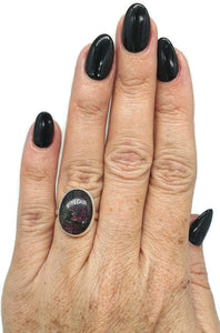 Eudialyte Ring, size 6.5, Sterling Silver, Oval Shaped, The Stone of the Heartland - GemzAustralia 