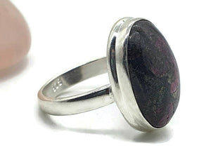 Eudialyte Ring, size 6.5, Sterling Silver, Oval Shaped, The Stone of the Heartland - GemzAustralia 