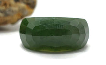 Load image into Gallery viewer, Green Jade Ring, Size 7.5, Deep Green Nephrite Jade, Faceted, British Columbia Jade - GemzAustralia 