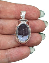 Load image into Gallery viewer, AAA+ Swiss Blue Topaz Pendant, 39 carats, Sterling Silver, Oval Faceted - GemzAustralia 