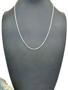 Box Chain, Sterling Silver, 45cm, 18 inches, Shiny Silver Chain, Hang Pendants - GemzAustralia 