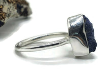 Load image into Gallery viewer, Stunning Blue Azurite Ring, size 7, Sterling Silver, Raw Gemstone, Natural Gemstone - GemzAustralia 