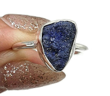 Load image into Gallery viewer, Stunning Blue Azurite Ring, size 7, Sterling Silver, Raw Gemstone, Natural Gemstone - GemzAustralia 