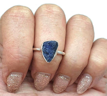 Load image into Gallery viewer, Stunning Blue Azurite Ring, size 7, Sterling Silver, Raw Gemstone, Natural Gemstone - GemzAustralia 