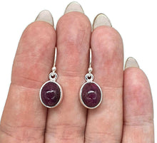 Load image into Gallery viewer, Ruby Earrings, Sterling Silver, July Birthstone, 14 carats, Oval Shaped, Energy Stone - GemzAustralia 