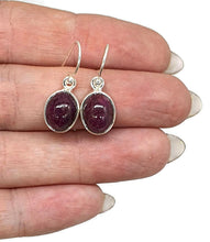 Load image into Gallery viewer, Ruby Earrings, Sterling Silver, July Birthstone, 14 carats, Oval Shaped, Energy Stone - GemzAustralia 