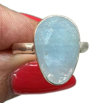 Load image into Gallery viewer, Rose Cut Aquamarine Ring, Size 9, Sterling Silver, March Birthstone - GemzAustralia 