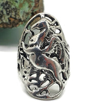 Load image into Gallery viewer, Unicorn Ring, Size 5.5, Sterling Silver, Wild Woodland Creature, A Symbol of Purity - GemzAustralia 