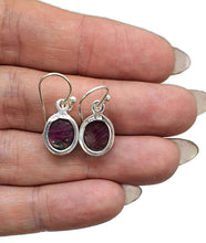 Load image into Gallery viewer, Ruby Earrings, Sterling Silver, July Birthstone, 14 carats, Oval Shaped, Energy Stone - GemzAustralia 