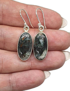 Bronze Astrophyllite Earrings, Sterling Silver, Long Oval Shaped, Astral Travel Gemstone - GemzAustralia 
