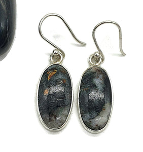 Bronze Astrophyllite Earrings, Sterling Silver, Long Oval Shaped, Astral Travel Gemstone - GemzAustralia 