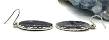 Load image into Gallery viewer, Botswana Agate Earrings, Sterling Silver, Brown, Grey &amp; White banded Gemstone - GemzAustralia 