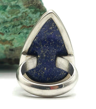 Load image into Gallery viewer, Huge Lapis Lazuli Ring, Size 6.5, Sterling Silver, Teardrop, Protection Gemstone - GemzAustralia 