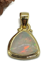 Load image into Gallery viewer, Solid Ethiopian Opal Pendant, Sterling Silver, 18K Gold Plated, October Birthstone - GemzAustralia 